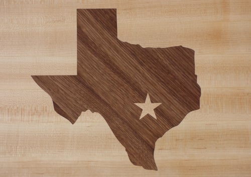 Image of Large Cutting Board with Texas State Inlay