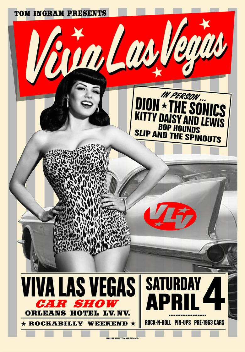 Image of Viva Las Vegas 18 Carshow Poster feat. Lisa Love, Sonics, Kitty Daisy and Lewis