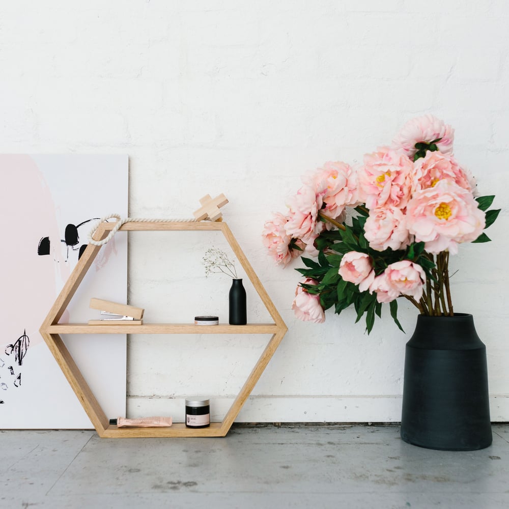 Image of HEXAGON HANGING SHELF