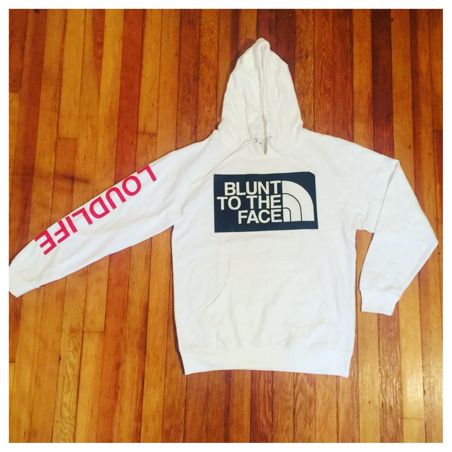 Image of 3M "Blunt to the Face" Hoodie (white) Limited Edition