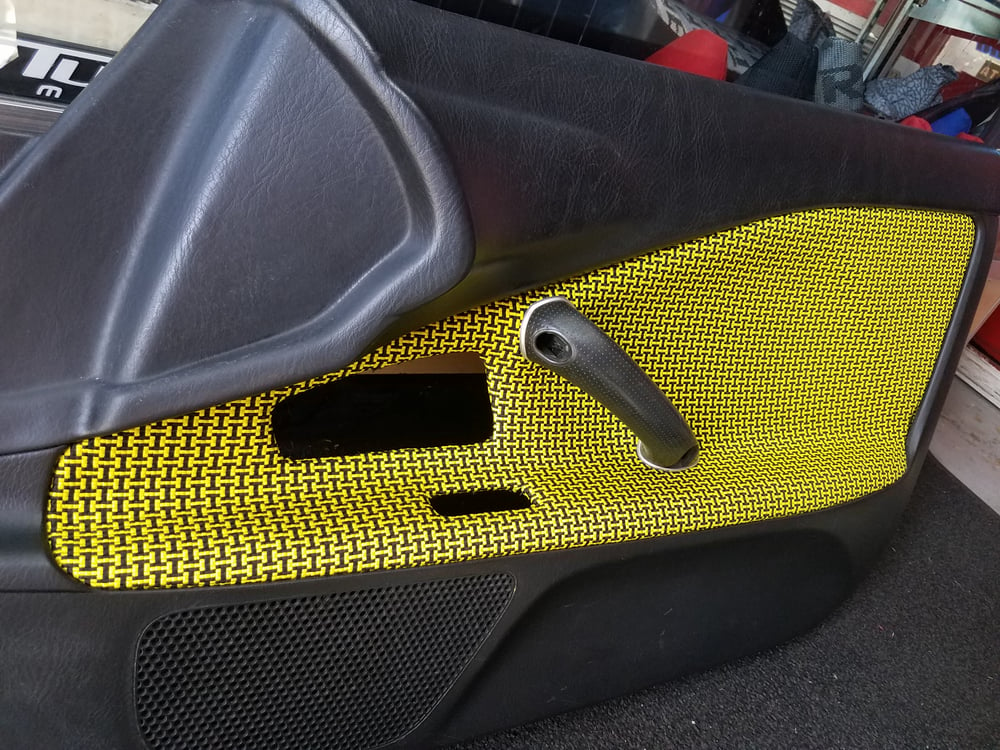  Yellow Recaro tomcat wrapped s2k door inserts ap1/ap2