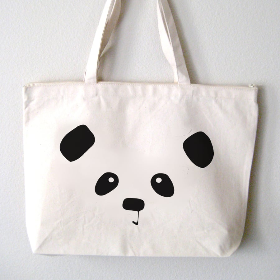 Image of "Panda Face" Tote Bag