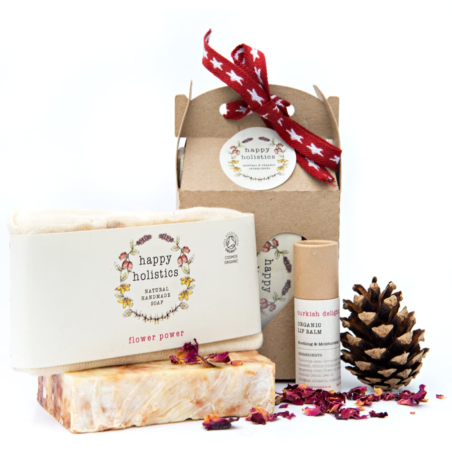 Image of Organic Soil Association Soap and Lip Balm Gift Set