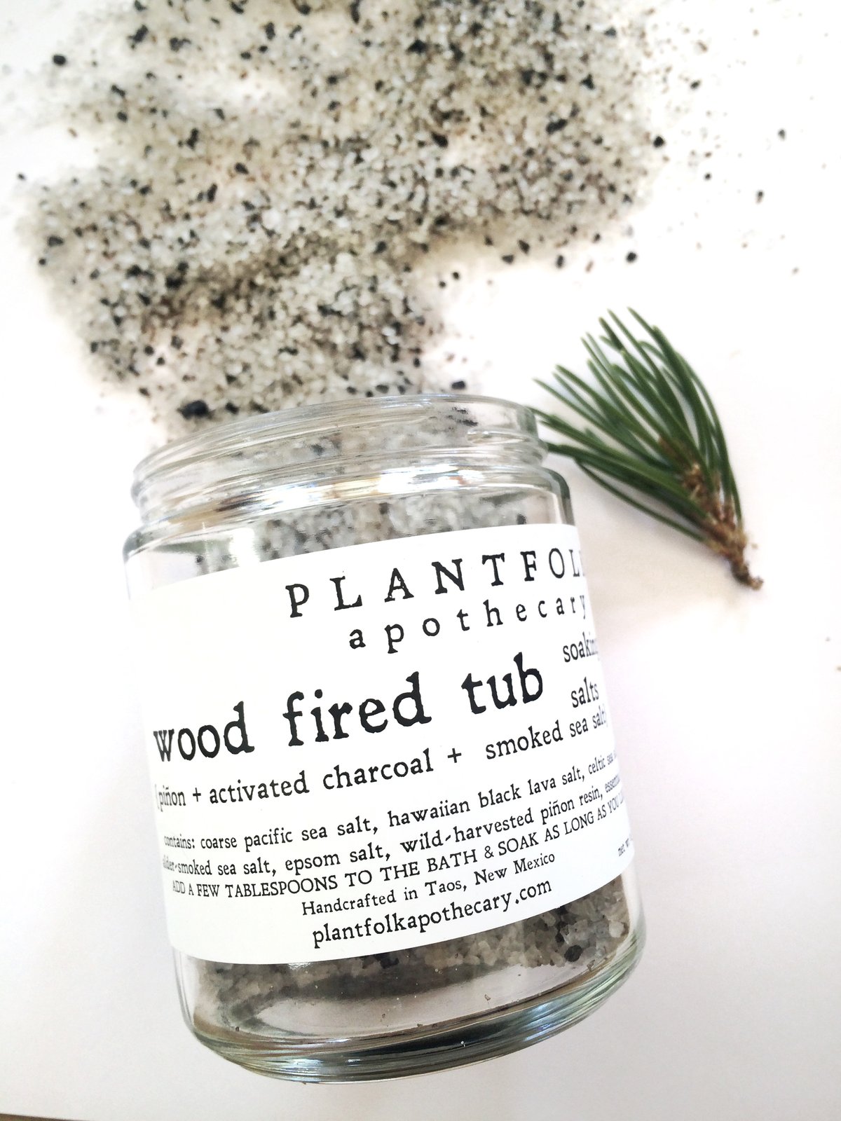 wood fired tub {piñon smoked} soaking salts / Plantfolk Apothecary