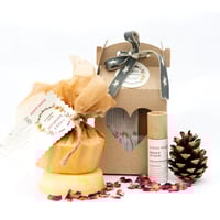 Image 1 of Organic Massage Bar and Lip Balm Gift Set