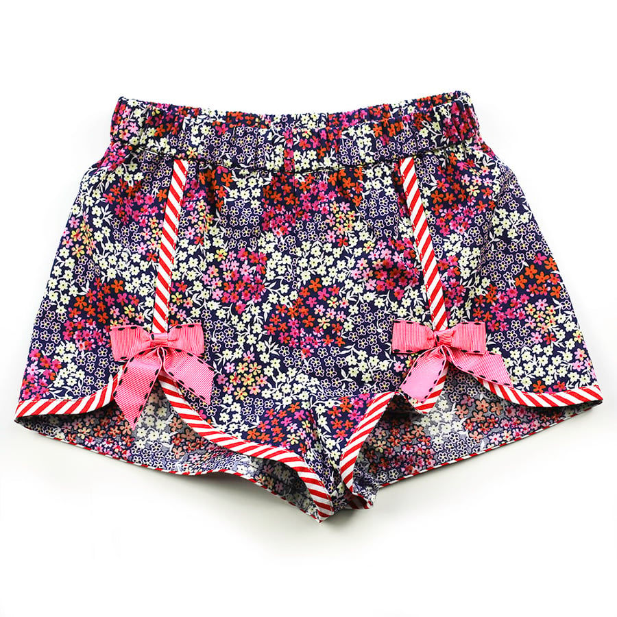 Image of Polly Vintage Bow Shorts - Mulberry 