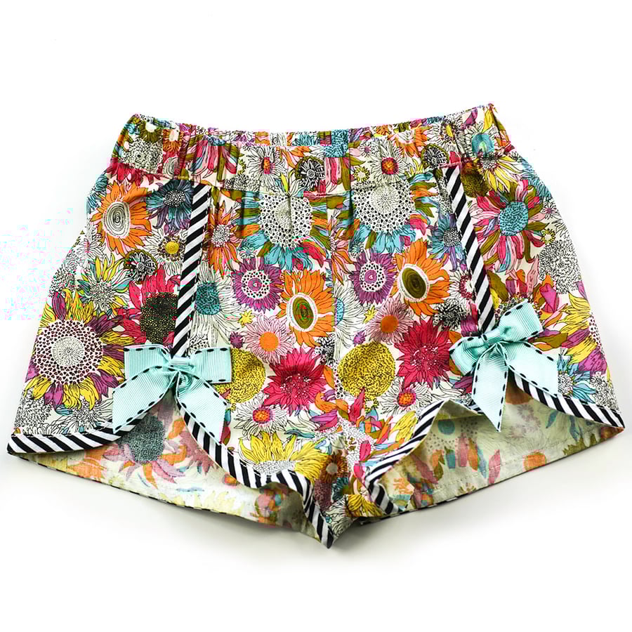 Image of Polly Vintage Bow Shorts - Dahlia
