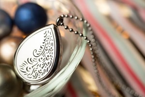Image of Teardrop Paisley Essential Oil Diffuser Necklace