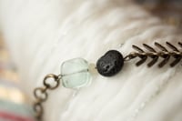 Image 1 of Antique Brass & Fluorite Essential Oil Diffuser Bracelet