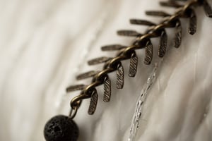 Image of Antique Brass & Fluorite Essential Oil Diffuser Bracelet