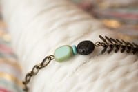 Image 1 of Antique Brass & Glass Essential Oil Diffuser Bracelet