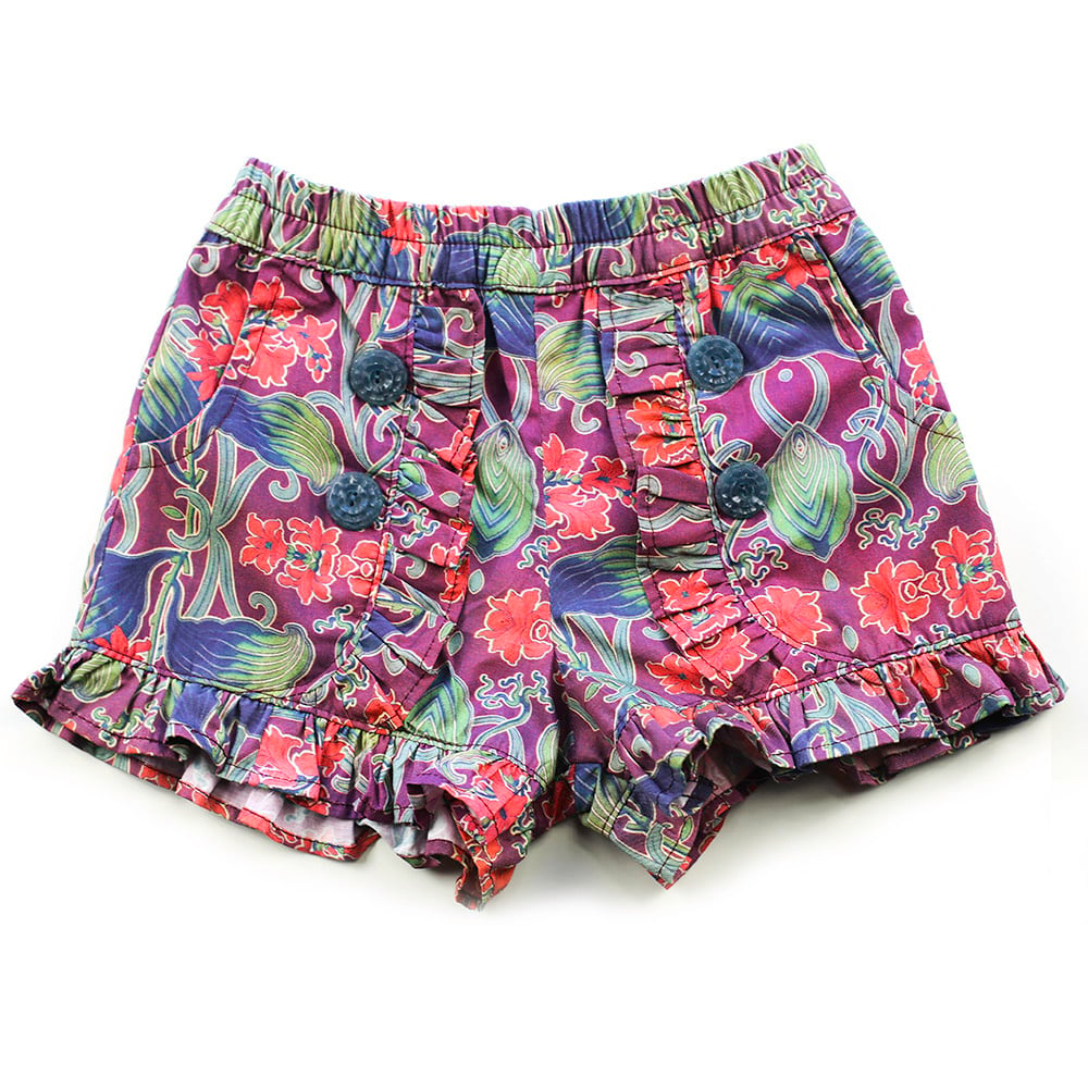 Image of Clementine Vintage Ruffle Shorts - Floral Nouveau