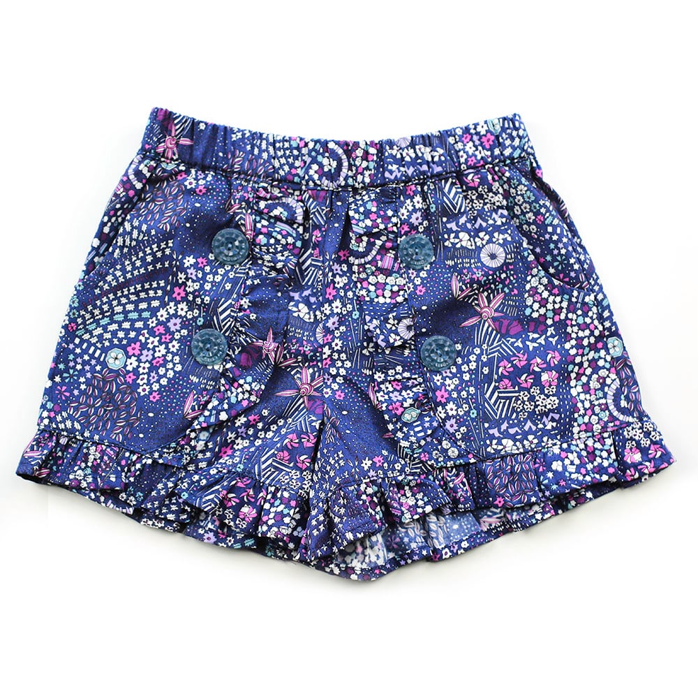 Image of Clementine Vintage Ruffle Shorts - Indigo