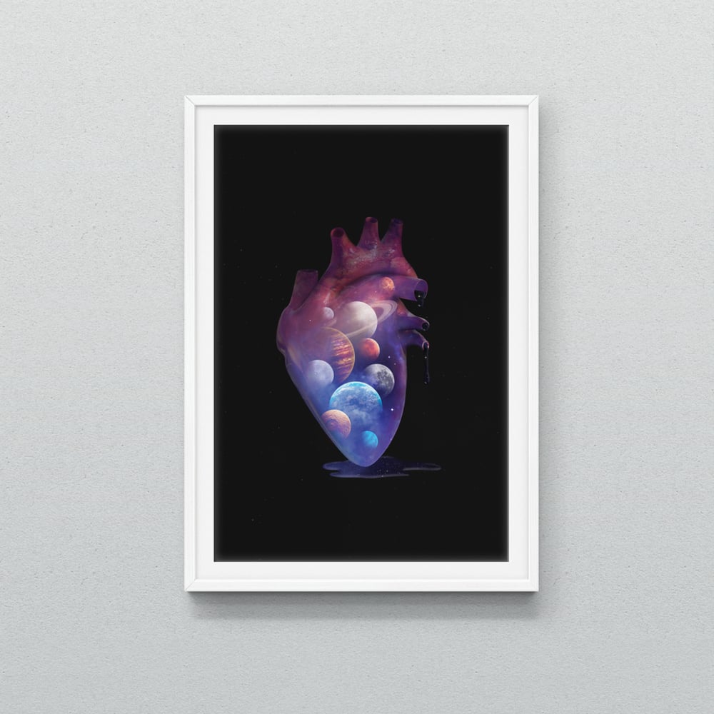 Image of Heart Planets Print