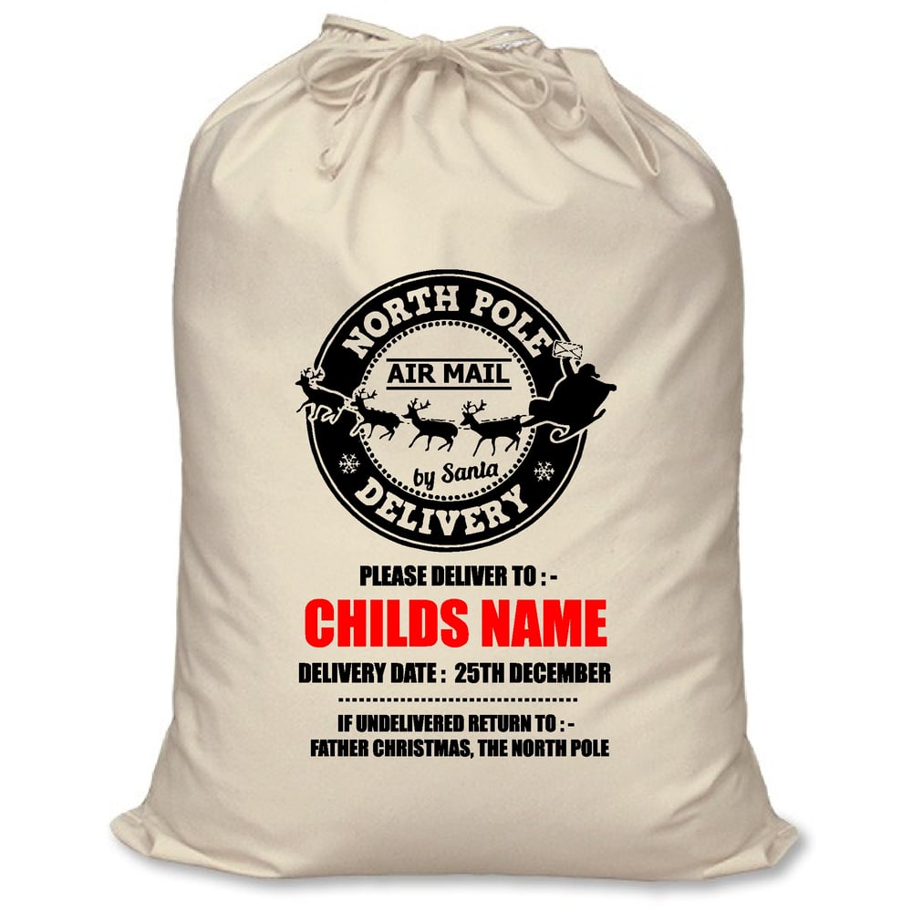 Image of Personalised Christmas Santa Sacks