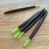 6” Sticks in Mocha with Chartreuse Tips (5pc) 