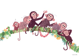 Image of 50x70 Monkeys in The Jungle Poster