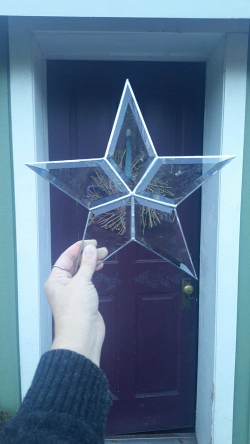 Image of Large Beveled Star -stained glass