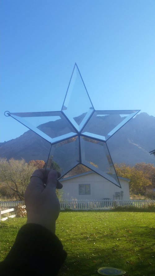 Image of Large Beveled Star -stained glass