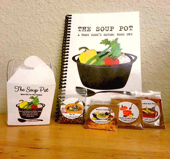 Image of Take-Out Gift Set "The Soup Pot" Book and Complete Set of Spice Kits