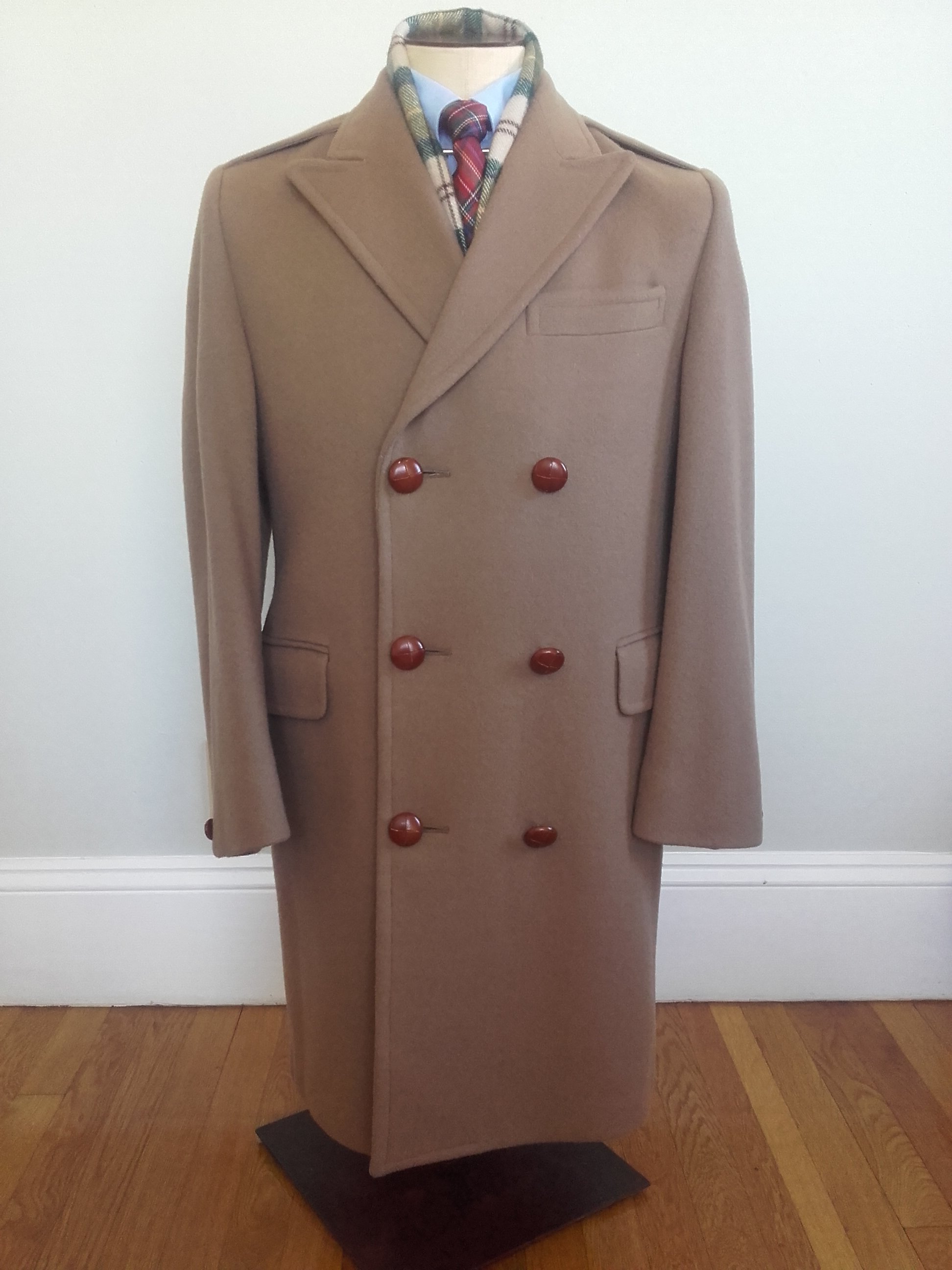 Vintage Double Breasted Pure New Wool Overcoat, Size 36R | Flute & Rye