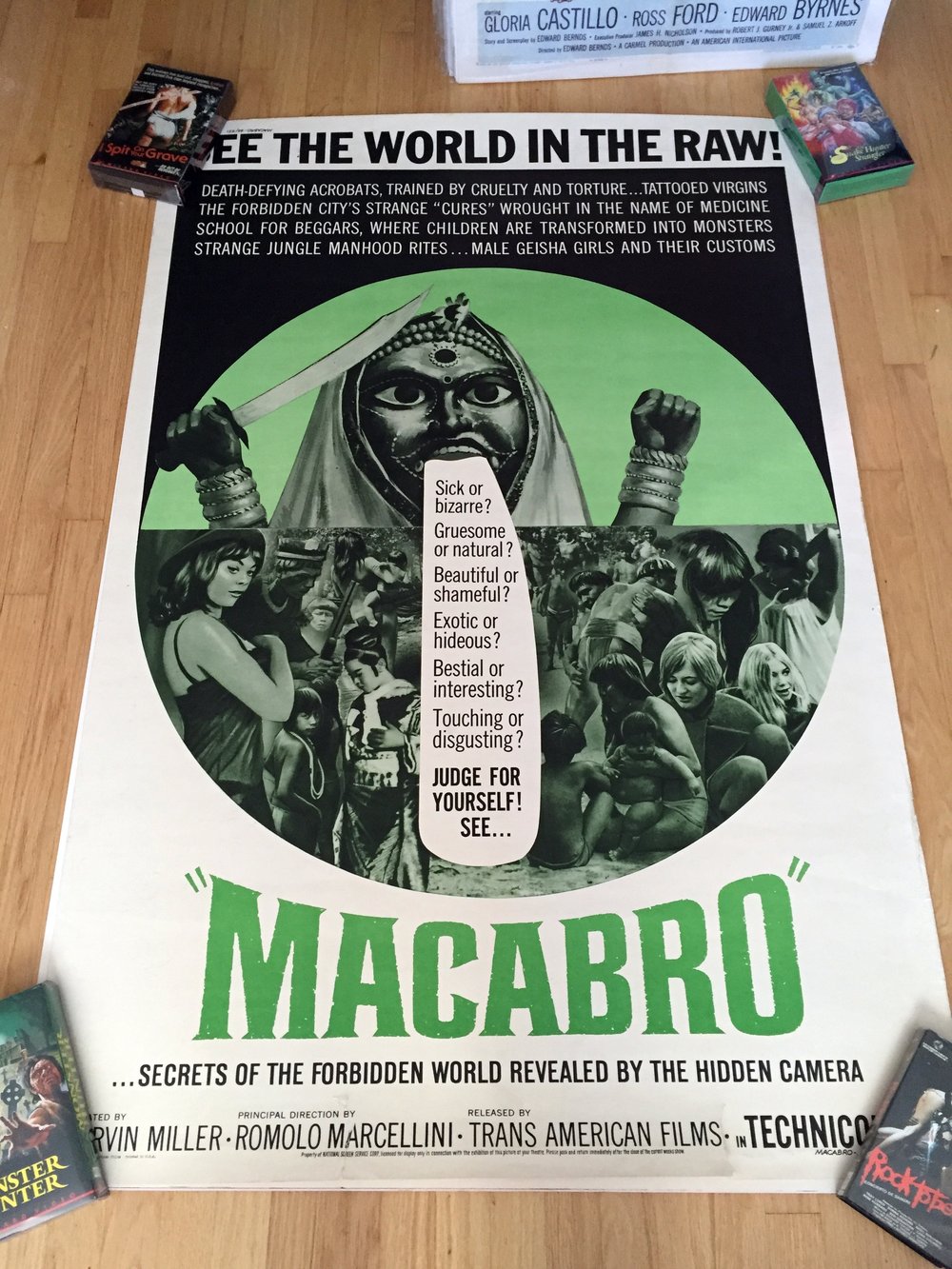 1966 MACABRO Original U.S. 40 x 60" Movie Poster