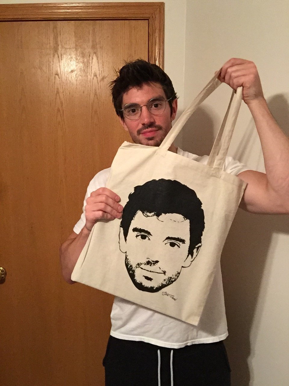 50% OFF Canvas Tote Bag with Big Face