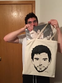 Image 4 of 50% OFF Canvas Tote Bag with Big Face