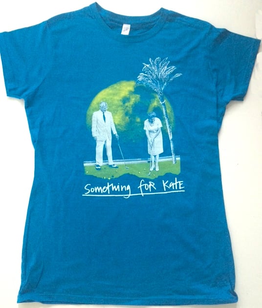 Image of Ladies 'Golf on the Moon' T-Shirt - Antique Sapphire