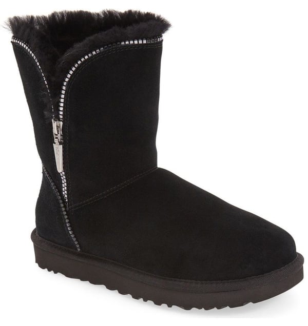 Image of Womens Florence Zip BLACK Warm Snow Winter Boots US 7 - NEW!!!