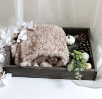 Image 3 of Photoshoot knitted blanket | brown tones | | fluffy | photo props