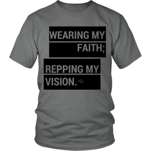 Image of Repping Faith; Wearing Vision shirt