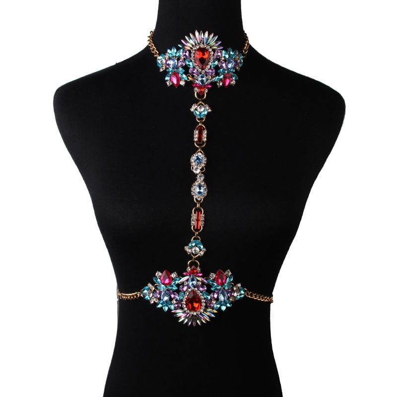 Image of Azalea Deluxe body statement necklace MULTI