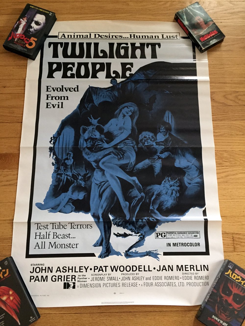 1972 THE TWILIGHT PEOPLE Original U.S. One Sheet Movie Poster