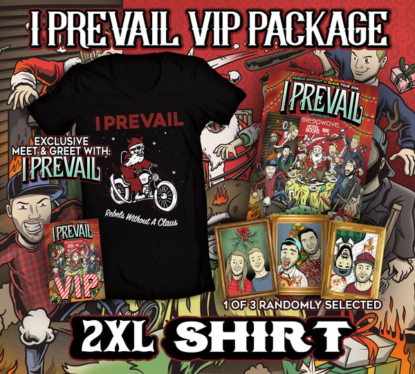 Image of I Prevail Rebels Without A Claus Tour 2016 VIP Package 2XL Shirt