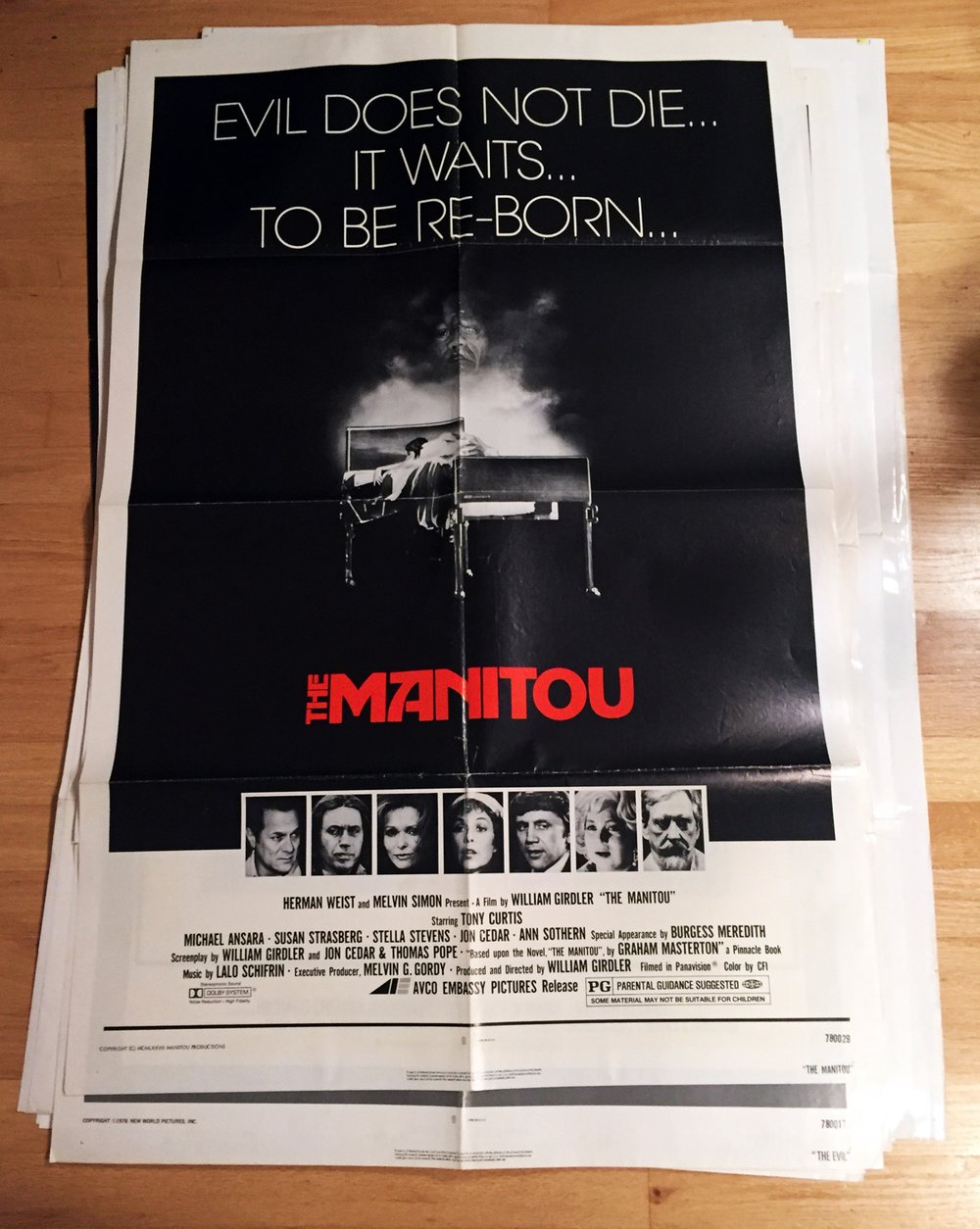 1978 THE MANITOU Original U.S. One Sheet Movie Poster