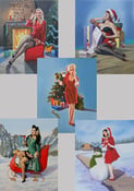 Image of Pin Up Christmas card pack