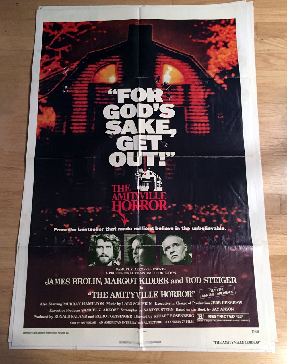 1979 THE AMITTYVILLE HORROR Original U.S. One Sheet Movie Poster