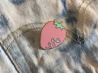 Image 3 of Strawberry Heart Enamel Pin