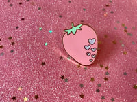 Image 4 of Strawberry Heart Enamel Pin