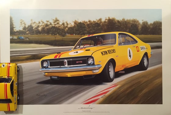 Image of Norm Beechey Holden Monaro. ATCC Winner. Large Poster "Thunder at the Farm"
