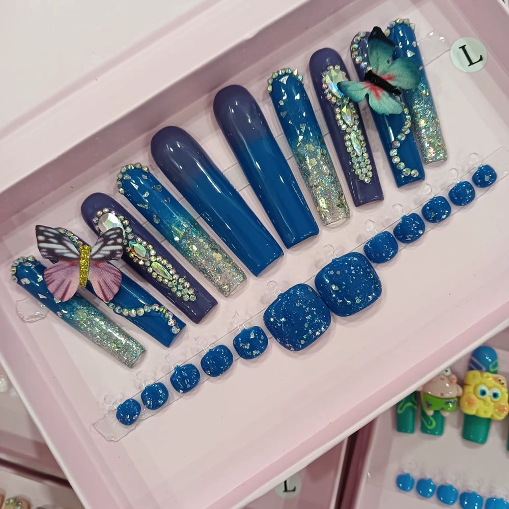Image of pick from option 1-19 press on nails with toe nail set