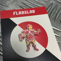 Image 2 of Fat Ironman enamel pin
