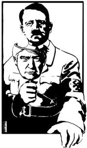 Image of Hitler with Trump Mask - Screen Print - Preorder
