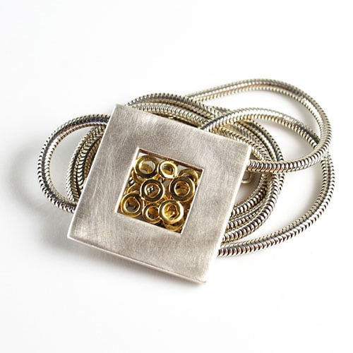 Image of Square Window Pendant With Rings