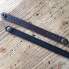 Hand stamped or stitched leather bracelet - narrow
