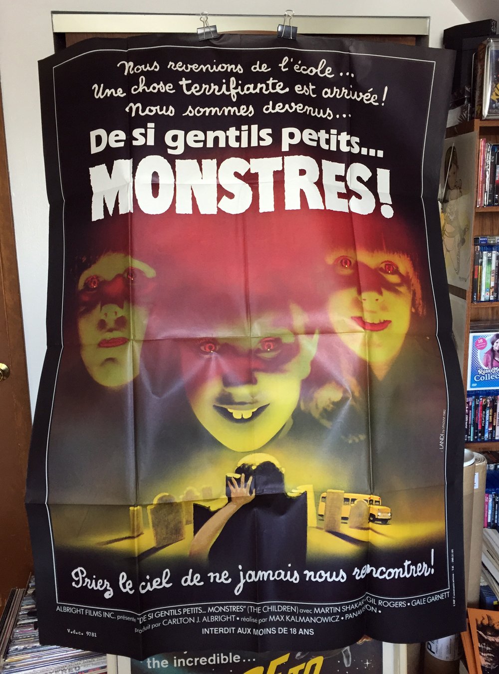 1982 THE CHILDREN Original French One Panel Movie Poster