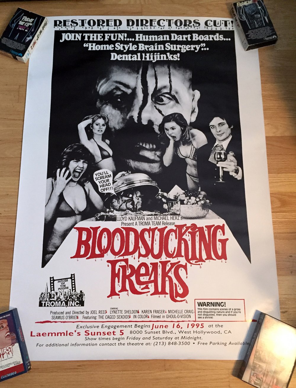 1995 BLOOD SUCKING FREAKS Original Director's Cut One Sheet Movie Poster