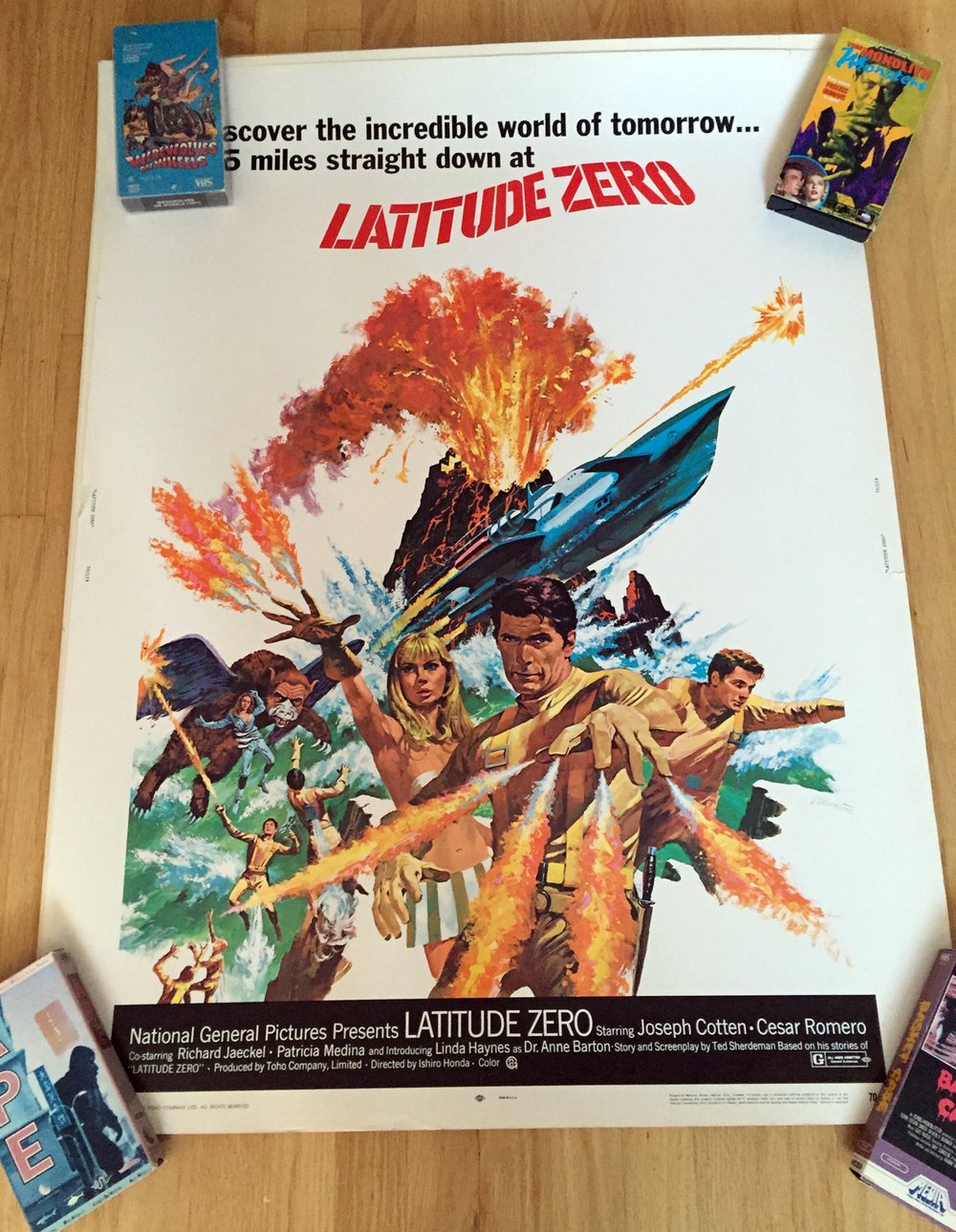 1970 LADITUDE ZERO Original 30 x 40" Movie Poster