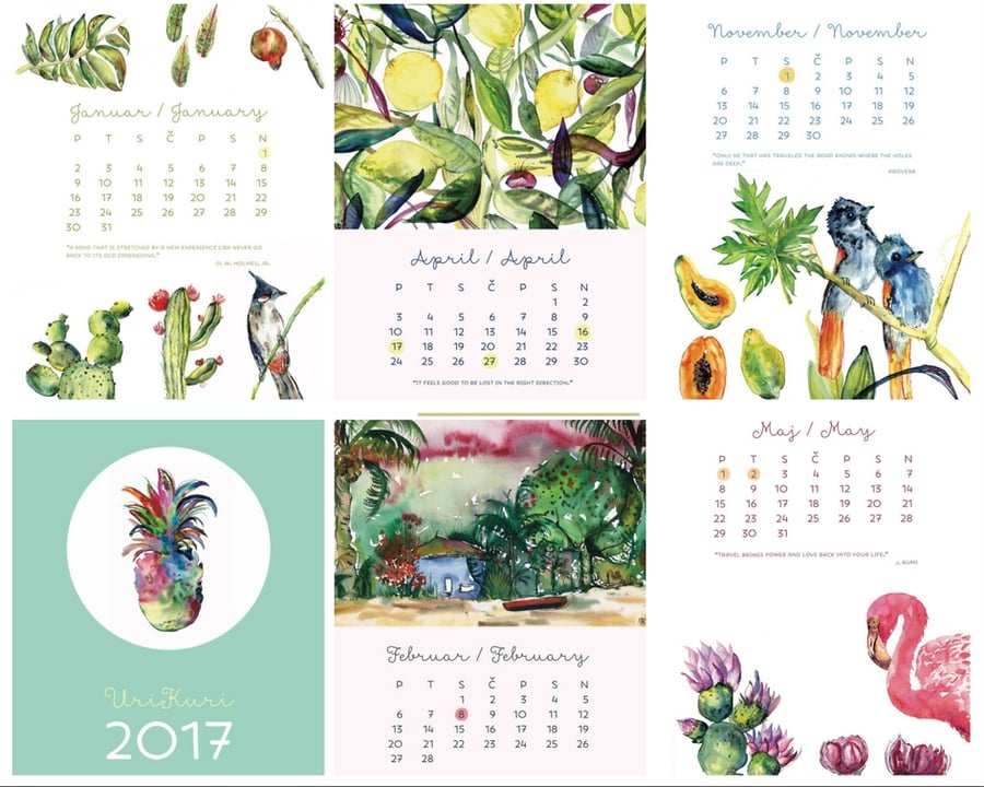 Image of UriKuri Wall Calendar 2017